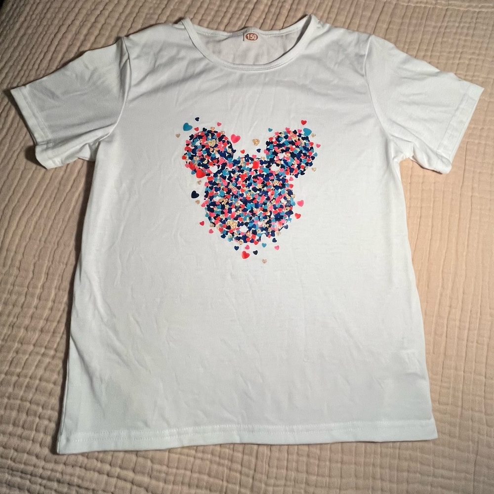 Girl’s Mickey White T-Shirt Size 9 / 10 150